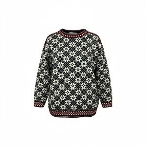 Vintage Strasburg Handcrafted Fair Isle Nordic Sweater Large Wool Knitted